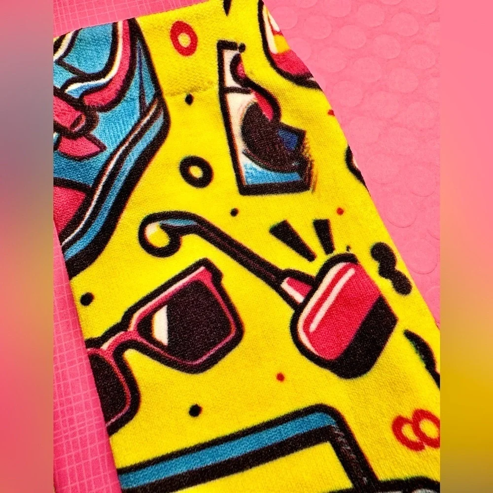 New Retro 80s 90s Style Boombox Sunglasses Music Women’s Size L (8-11) Socks